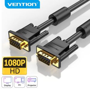 Vention Кабел за монитор Cable VGA HD15 M / M 1.0m Gold Plated, 2 Ferrites - DAEBF