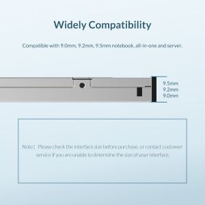 Orico Laptop Caddy 9.0-9.5mm SATA3 with LED/switch - M95SS-SV