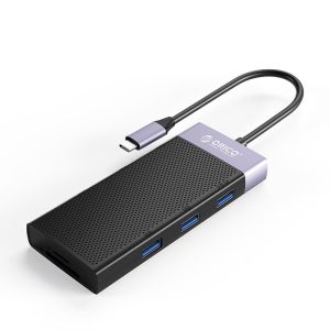 Orico докинг станция Type-C Docking Station Power Distribution 3.0 87W - HDMI, Type-C x 1, USB3.0 x 1, USB 2.0 x 2, LAN, SD, VGA, Audio - MDK-10P-BK