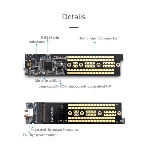 Orico външна кутия за диск Storage - Case - M.2 NVMe M key - USB3.1 Type-C - TCM2-C3-BK