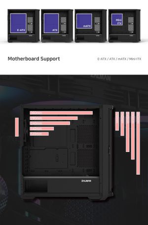 Zalman кутия Case EATX - Z10 DUO - Mesh/Tempered Glass