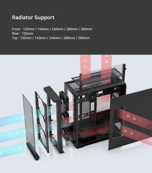 Zalman кутия Case EATX - Z10 DUO - Mesh/Tempered Glass