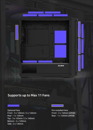 Zalman кутия Case EATX - Z10 PLUS - Tempered Glass