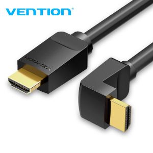 Vention Kabel HDMI Unghi drept 90 de grade v2.0 M / M 4K/60Hz Aur - 2M Negru - AARBH