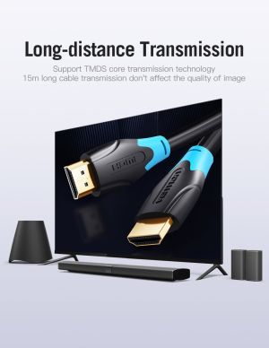 Vention Кабел HDMI v2.0 M / M 4K/60Hz Gold - 2M Black - AACBH