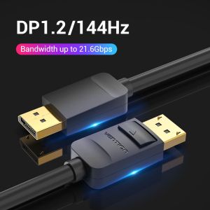 Vention Кабел Cable - Display Port v1.2 DP M / M Black 4K 1.5M - HACBG