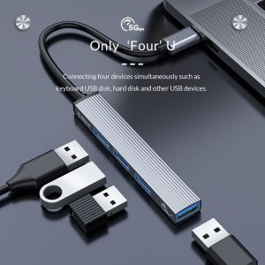 Orico USB3.0/2.0 HUB 4 port - Type-C input - AH-13-GY