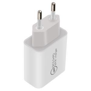 Makki Fast Charger Wall - QC3.0 + Power Distribution Type-C 18W White - MAKKI-PQ18W-WH