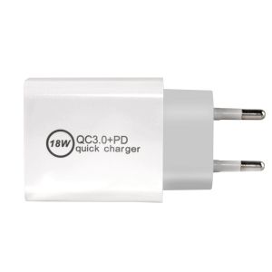 Makki Fast Charger Wall - QC3.0 + Power Distribution Type-C 18W White - MAKKI-PQ18W-WH