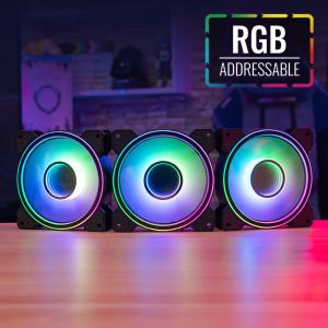 AeroCool Fan Pack 3-in-1 3x120mm - Mirage 12 Pro - Addressable RGB with Hub, Remote - ACF3-MR10227.11