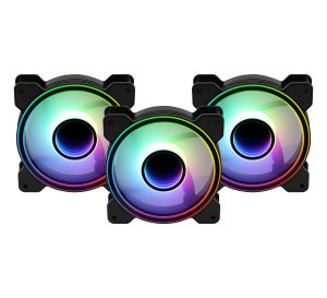 AeroCool Fan Pack 3-in-1 3x120mm - Mirage 12 Pro - Addressable RGB with Hub, Remote - ACF3-MR10227.11