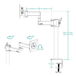 Arctic Desk Mount Monitor - X1