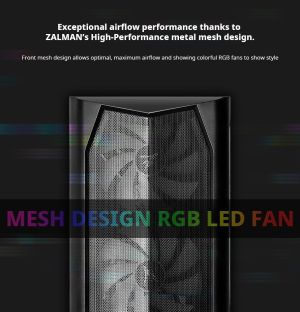 Zalman кутия за компютър Case ATX - N4 - RGB, Tempered Glass