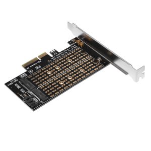 Makki M2 SSD NVMe+SATA (M-key+B-key) to PCI Express 3.0 4x adapter - MAKKI-M2-PCIE-2X