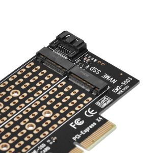 Makki M2 SSD NVMe+SATA (M-key+B-key) to PCI Express 3.0 4x adapter - MAKKI-M2-PCIE-2X