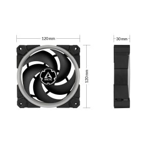 Arctic Fan SET 3x120mm - BioniX P120 A-RGB Bundle with controller/remote