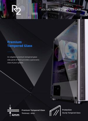 Zalman bilgisayar kasası Case ATX - R2 BEYAZ