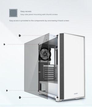 Zalman bilgisayar kasası Case ATX - R2 BEYAZ