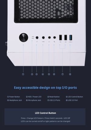 Zalman bilgisayar kasası Case ATX - R2 BEYAZ