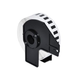 Makki Brother DK-22214 - White Continuous Length Paper Tape 12mm x 30.48m, Black on White - MK-DK-22214