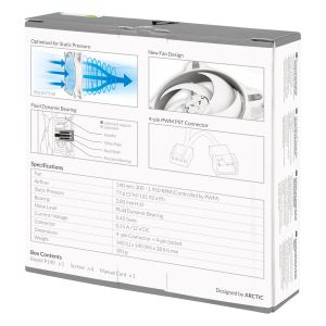 Arctic вентилатор Fan 140mm BioniX P140 PWM PST - Grey/White