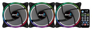 AeroCool Fan Pack 3-in-1 3x120mm - ECLIPSE 12 Pro - Addressable RGB with Hub, Remote - ACF3-EL10217.12