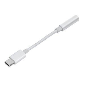 Makki преходник Adapter Type-C M to 3.5mm audio jack 4P F, White - MAKKI-CBL-C-AUDIO-WH