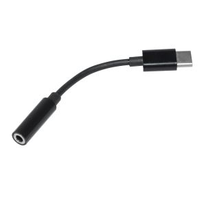 Makki Adapter Type-C M to 3.5mm audio jack 4P F, Black - MAKKI-CBL-C-AUDIO-BK