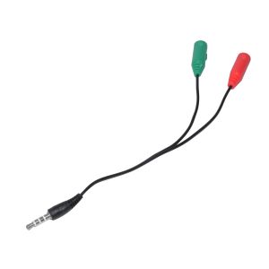 Makki преходник Adapter 3.5mm 4pin M / 2 x 3.5mm F - MAKKI-CBL-SP35