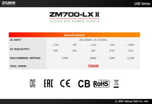 Zalman Захранване PSU 700W APFC ZM700-LXII