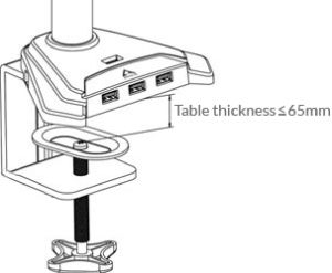 Arctic Стойка за монитор Desk Mount Dual Monitor Stand 4xUSB3.0 - Z2 3D - Gen3