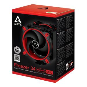 Arctic Freezer 34 eSports DUO - Red - LGA2066/LGA1700/LGA1200/AM4