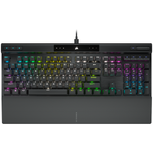 Corsair K70 RGB PRO Mechanical Gaming Keyboard, Backlit RGB LED, CHERRY MX Red, Black, Black PBT Keycaps