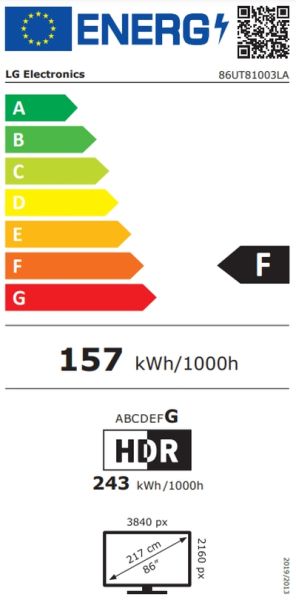 Телевизор LG 86UT81003LA, 86