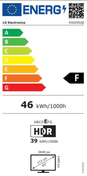 Монитор LG 45GS95QE-B, 44.5