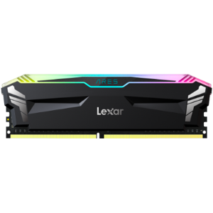 Lexar 2x16GB Ares DDR4 3600 UDIMM Memory with heatsink and RGB lighting, Black Color, Dual pack