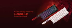 Madlions професионална геймърска механична клавиатура Professional Gaming Mechanical Keyboard MAD 60 HE Flagship - 8K, Magnetic Amber Pro Switches - Black