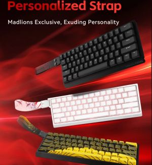 Madlions Professional Gaming Mechanical Keyboard MAD 60 HE RGB - 1K, Magnetic Amber Pro Switches - White