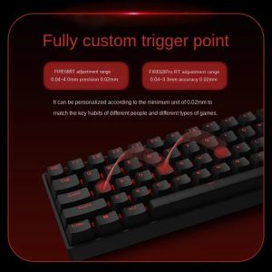 Madlions Professional Gaming Mechanical Keyboard FIRE 68 PRO - 8K, Gateron Magnetic Jade Switches, RGB - Black