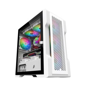 1stPlayer Case mATX - TRILOBITE T3 Mesh White