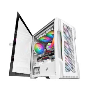 1stPlayer Case mATX - TRILOBITE T3 Mesh White