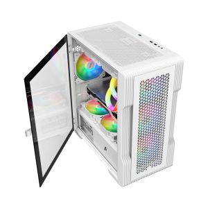 1stPlayer Case mATX - TRILOBITE T3 Mesh White