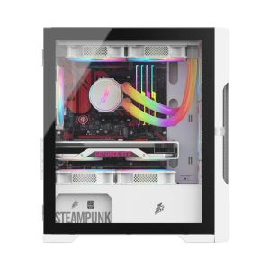 1stPlayer Case mATX - TRILOBITE T3 Mesh White