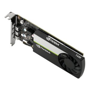 Видео карта PNY Nvidia T400 4GB GDDR6 LP + Lanberg adapter display port mini (m) -> VGA (f), 20cm cable, black