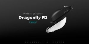 VXE професионална геймърска мишка Wireless Gaming Mouse Dragonfly R1 SE+ - Huano Blue Glow V2, Black