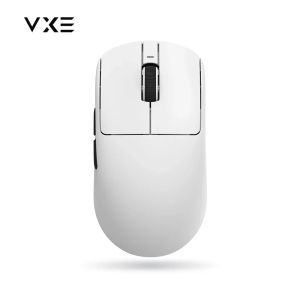 VXE Wireless Gaming Mouse Dragonfly R1 1K - Huano Ice Berry Pink Dot Switches, White