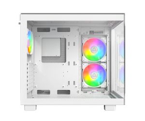 Montech KING 65 Pro, Dual Chamber Mid-tower Case, 3 ARGB Fans, White