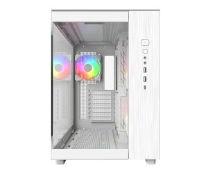 Montech KING 65 Pro, Dual Chamber Mid-tower Case, 3 ARGB Fans, White