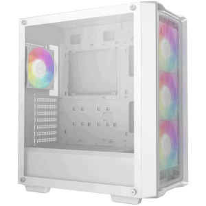 DeepCool CC560 MESH WH V2, Mid Tower, Mini-ITX/Micro-ATX/ATX, 2xUSB3.0, 1xAudio, 4x120mm Pre-Installed ARGB Fans, Tempered Glass, Mesh Panel, White, R-CC560-WHAMA4-G-2