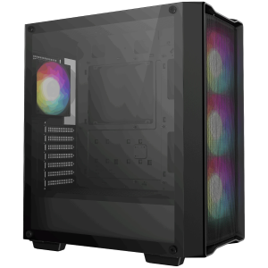 DeepCool CC560 MESH V2, Mid Tower, Mini-ITX/Micro-ATX/ATX, 2xUSB3.0, 1xAudio, 4x120mm Pre-Installed ARGB Fans, Tempered Glass, Mesh Panel, Black, R-CC560-BKAMA4-G-2